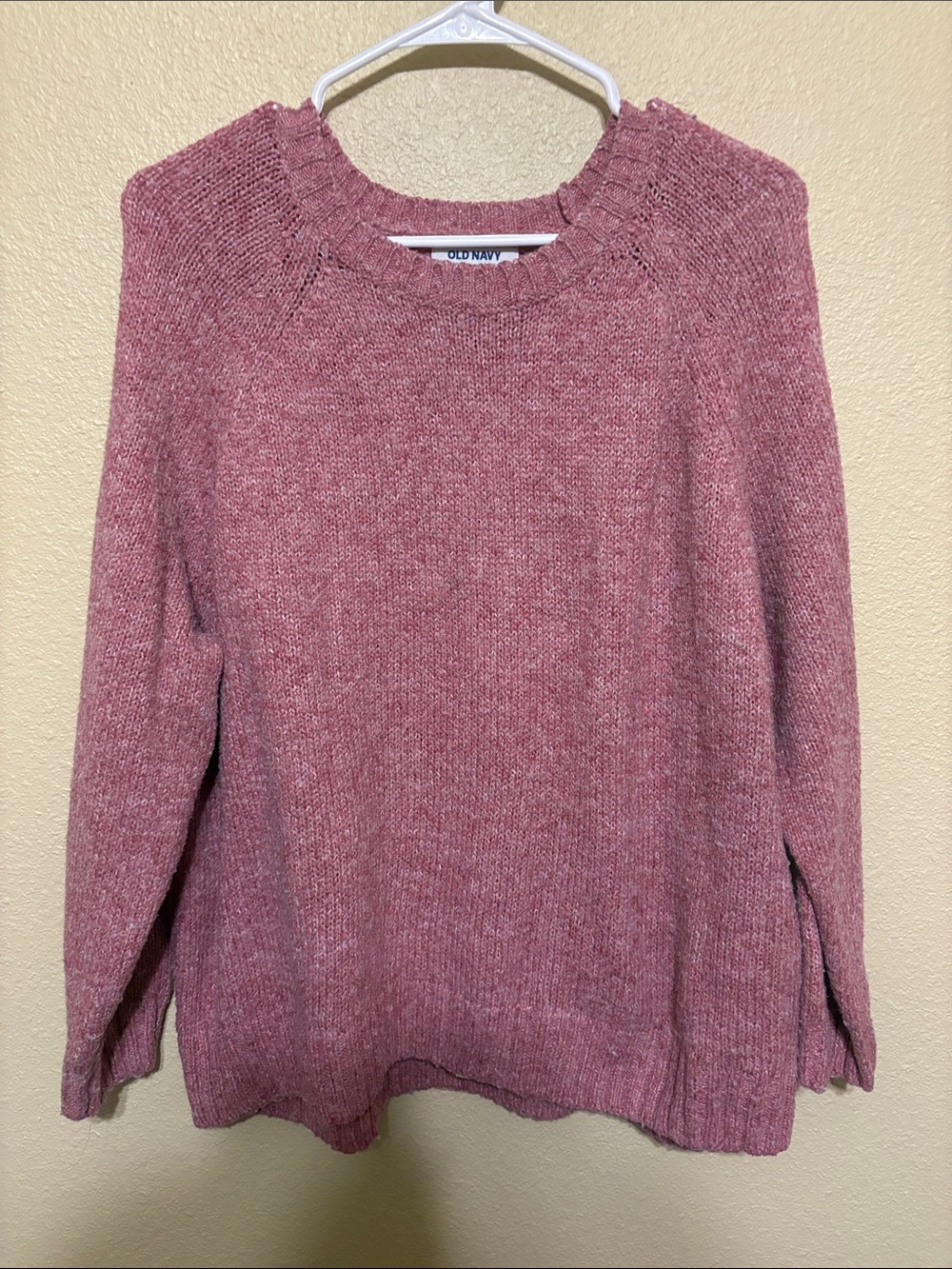 Old Navy Women's Scoop Crewneck Sweater - Dusty Rose